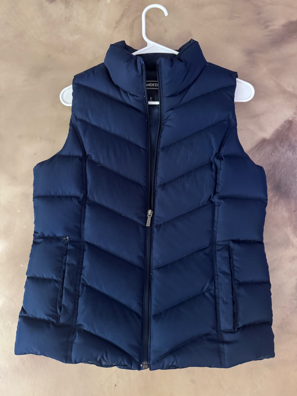 Lands' End Women's Navy Quilted Puffer Vest